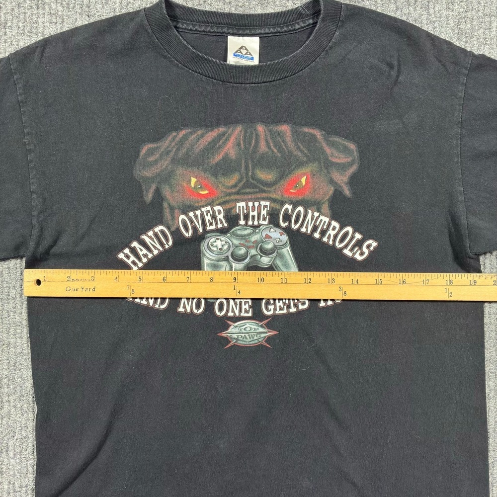 Alstyle Youth‎ Boys T-Shirt Size XL Black Gaming Dog Eyes Controller Streetwear